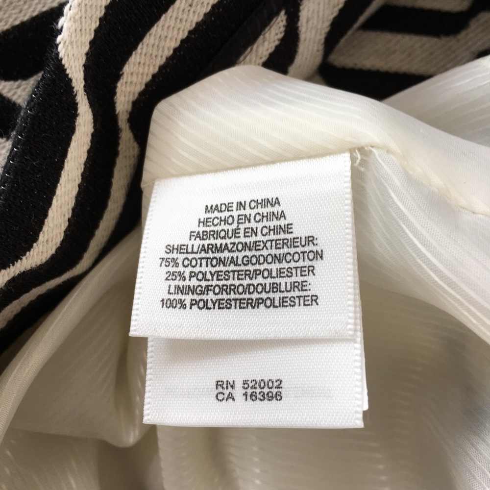 Liz Claiborne Black & White striped Lined Sheath Dress NWT size 8 - Picture 8 of 9